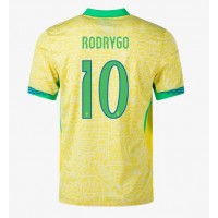 Muški Nogometni Dres Brazil Rodrygo Goes #10 Domaci Copa America 2024 Kratak Rukav